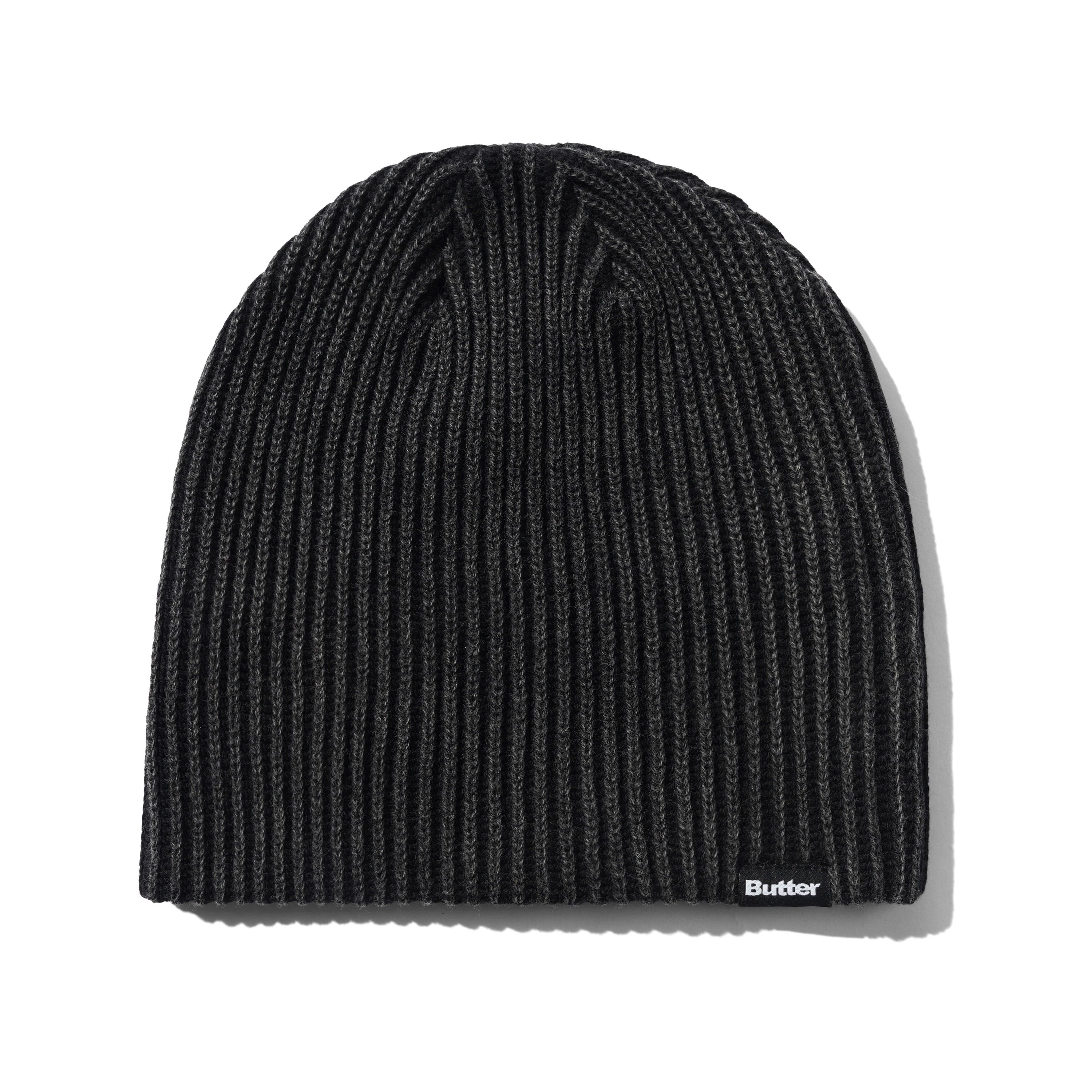 Ribbed Skully Beanie - Washed Black