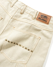 Rivet Denim Shorts - Bone