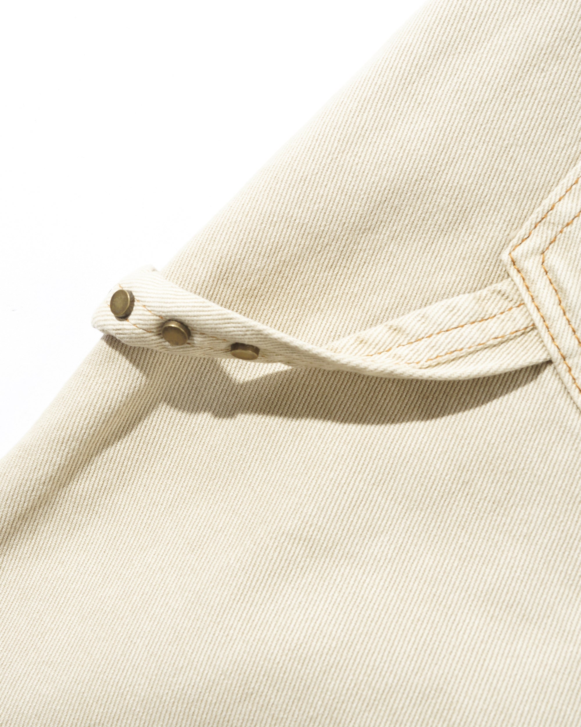 Rivet Denim Shorts - Bone