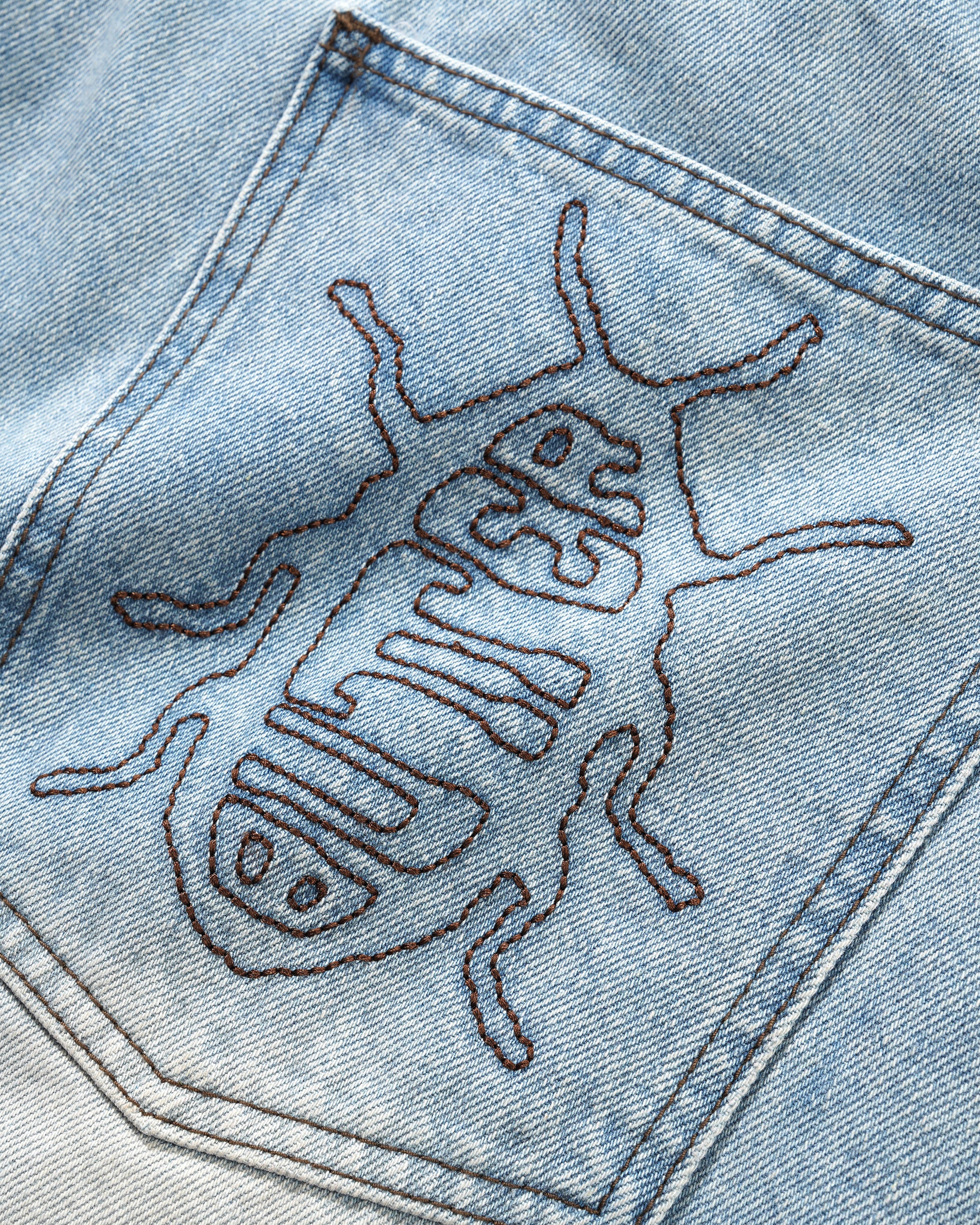 Roach Denim Shorts - Distressed Indigo