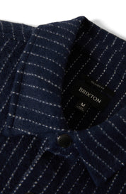 Selden Soft Brushed Flannel - Mood Indigo Pinestripe