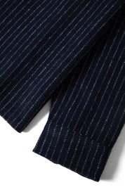 Selden Soft Brushed Flannel - Mood Indigo Pinestripe