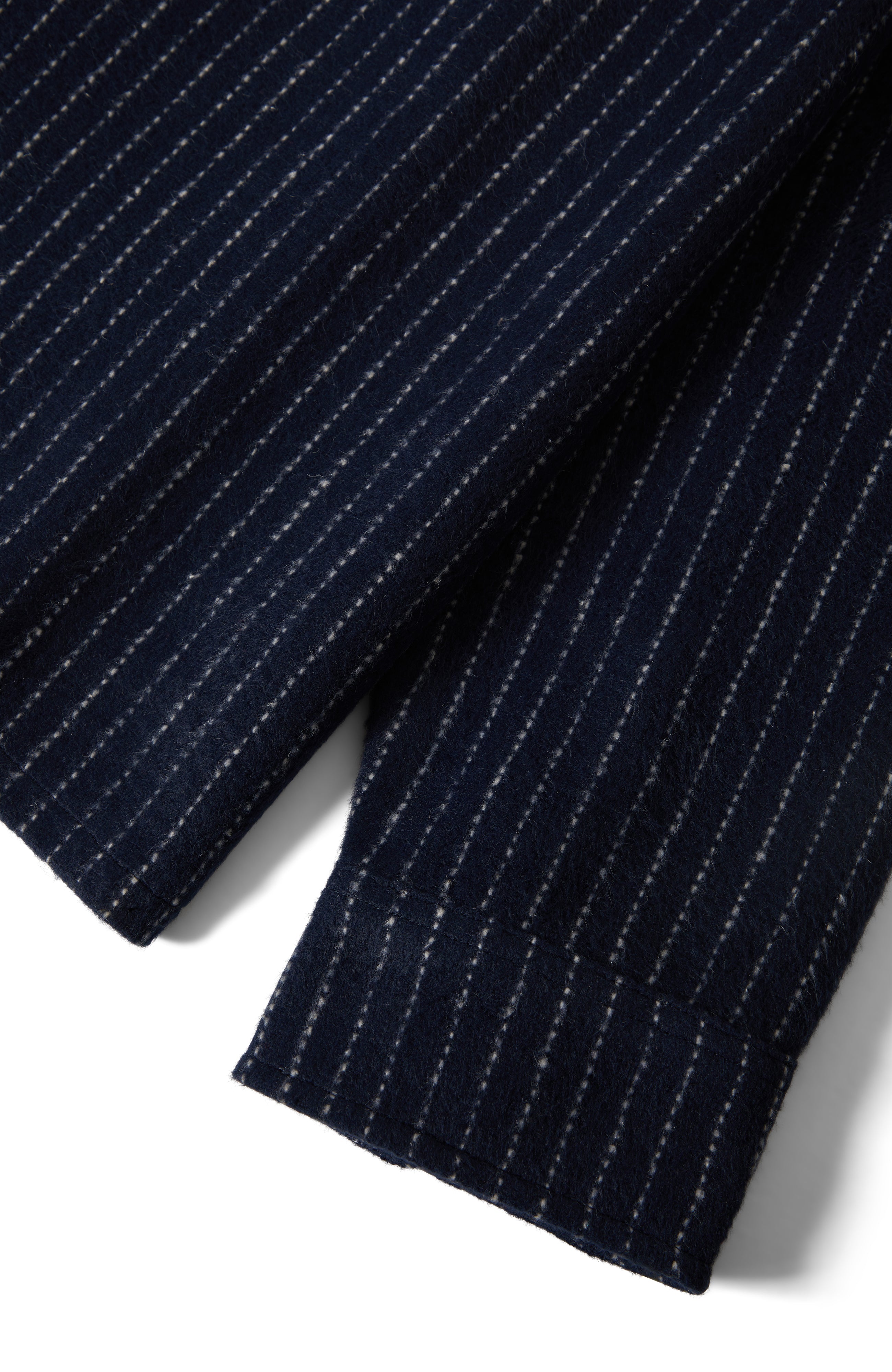 Selden Soft Brushed Flannel - Mood Indigo Pinestripe
