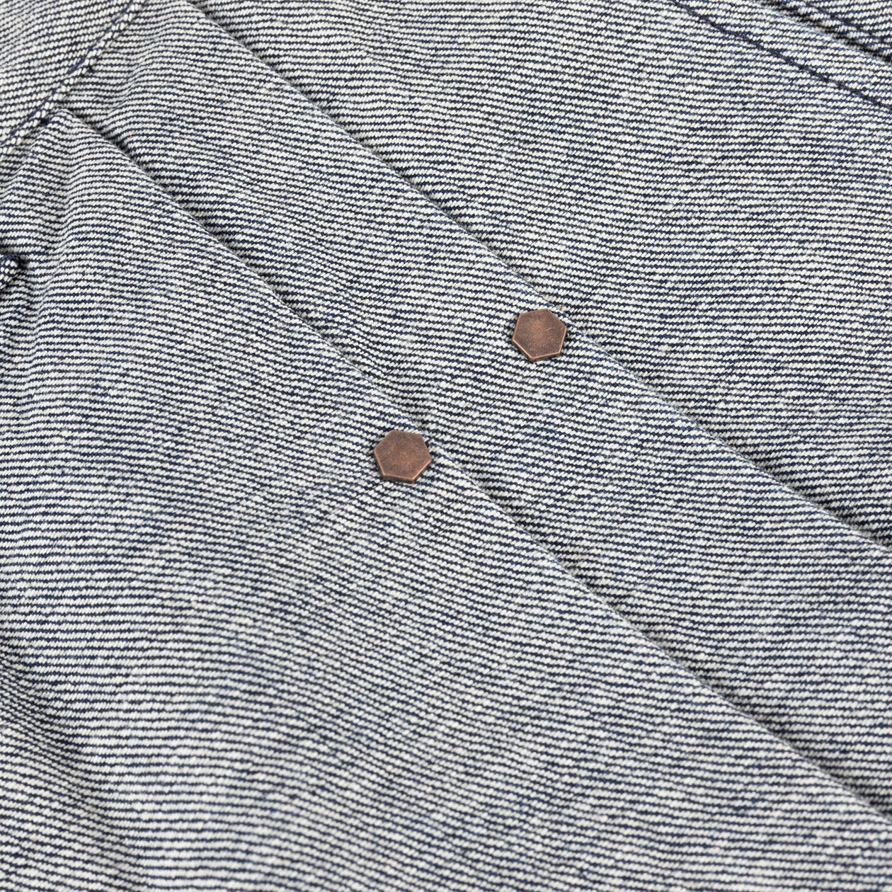 Short en Denim Baggy Plissé - Indigo Inversé