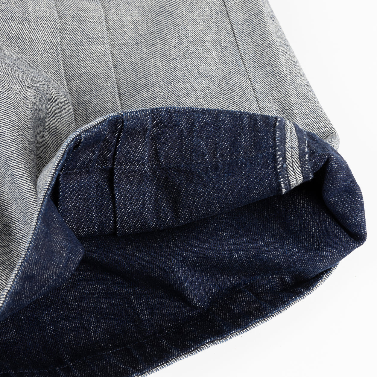 Short en Denim Baggy Plissé - Indigo Inversé