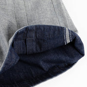 Short en Denim Baggy Plissé - Indigo Inversé
