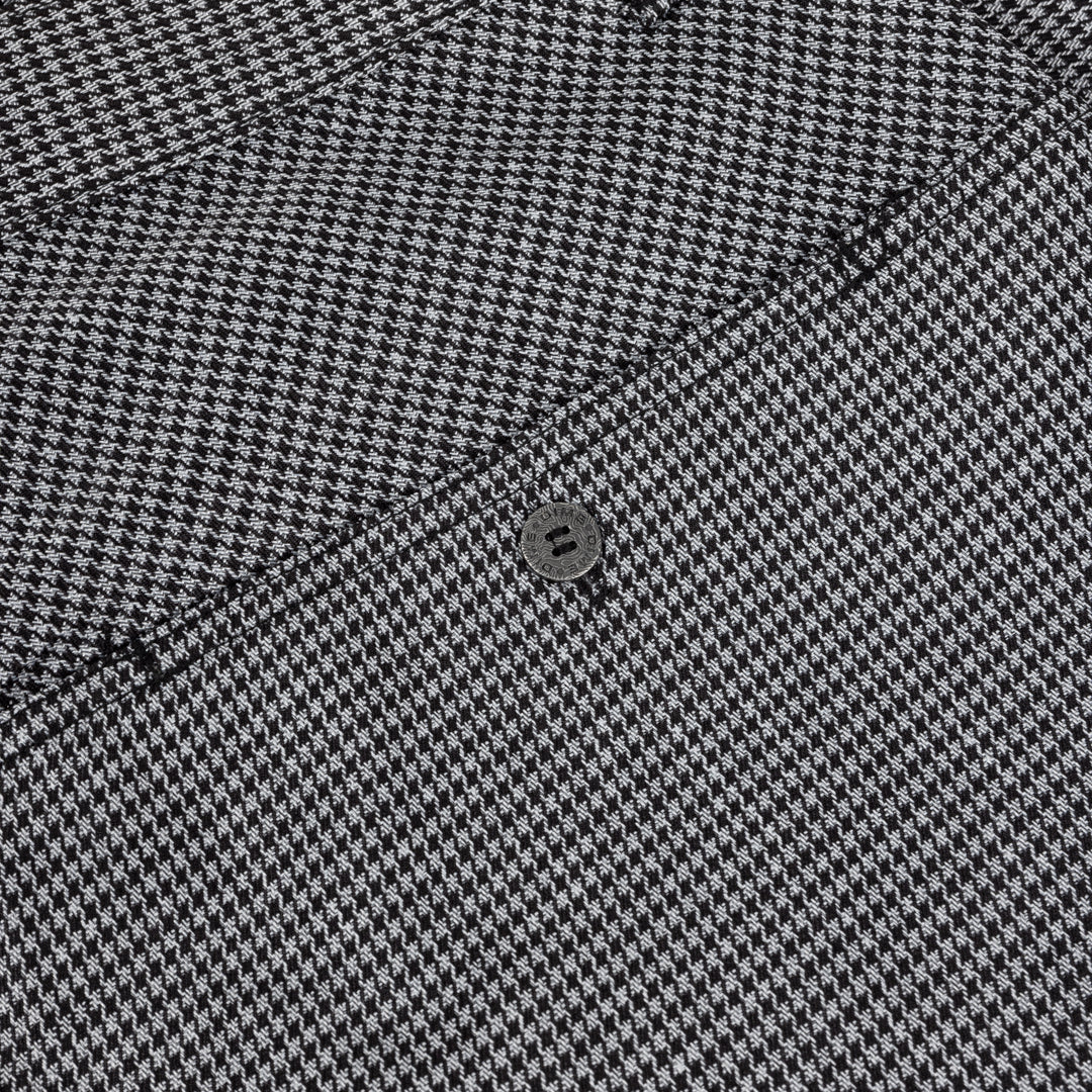 Baggy Houndstooth Shorts - Gray