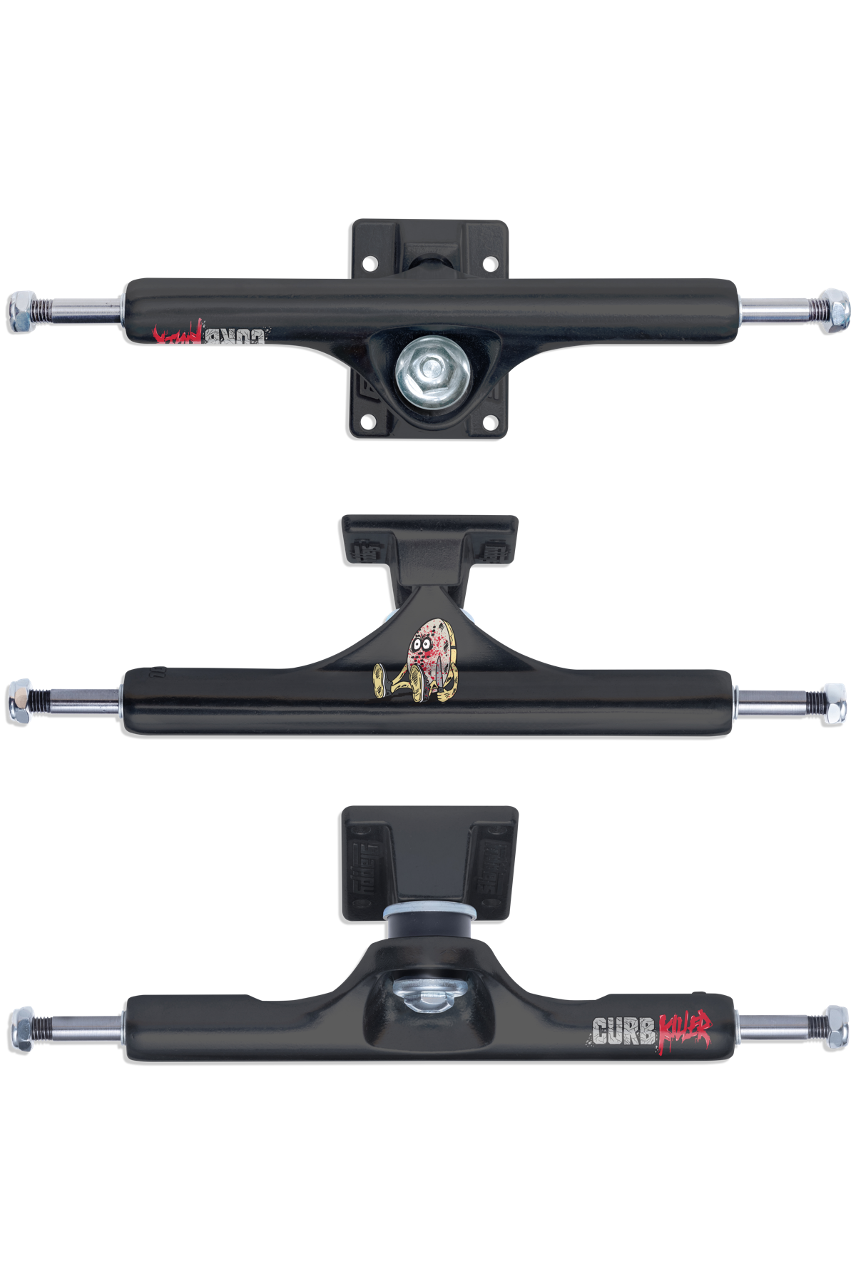 ST1 Inverted Curb Killer Matte Black Trucks