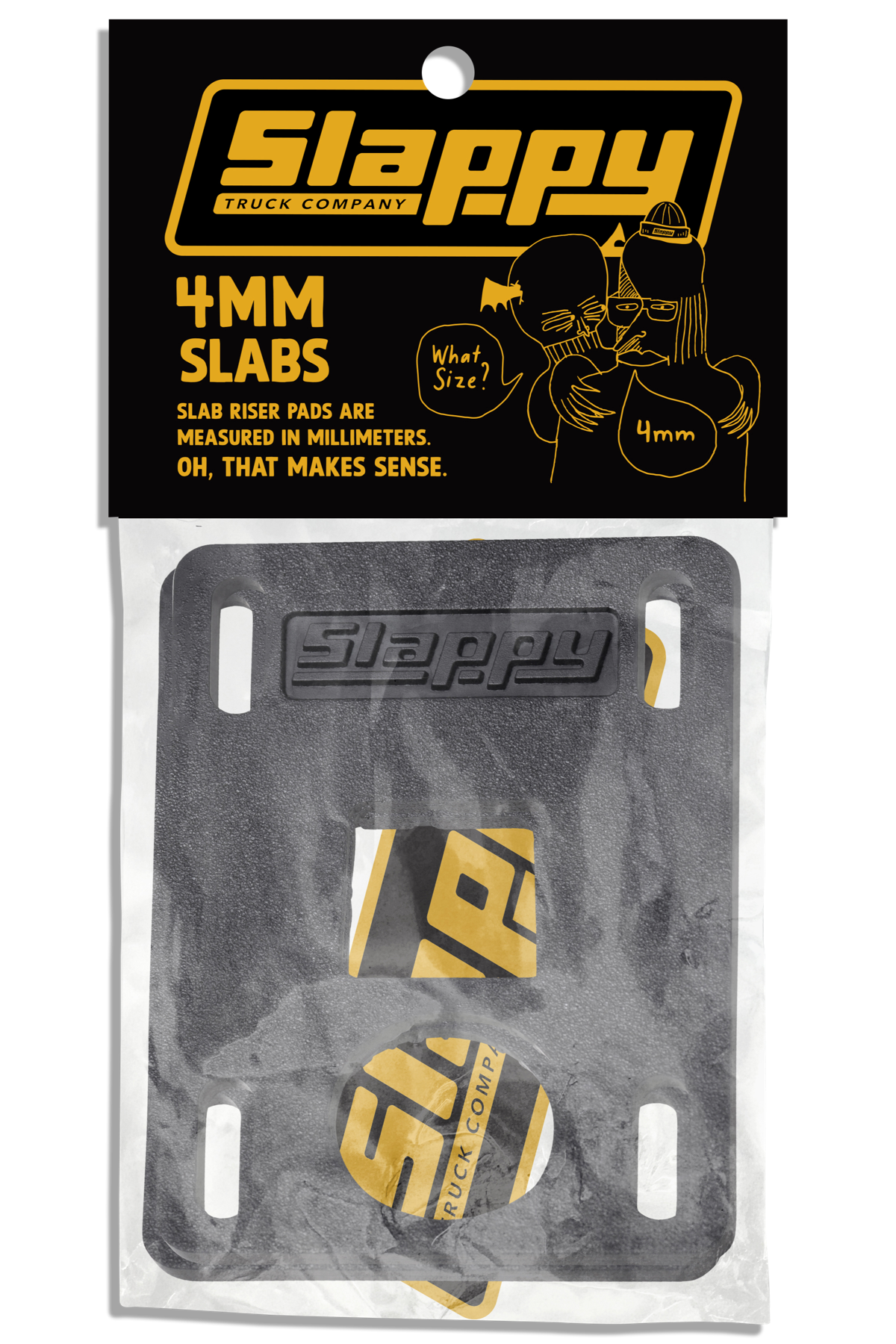 Slabs 4MM Low Risers - Black