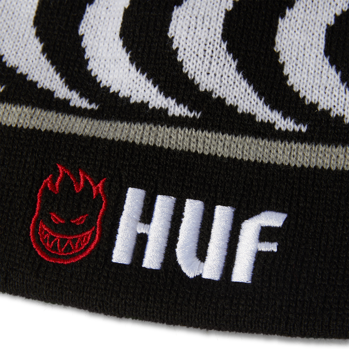 Tuque HUF x Spitfire Skull - Noir