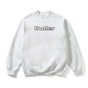 Satin Applique Logo Crewneck - Ash