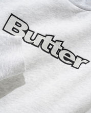Satin Applique Logo Crewneck - Ash