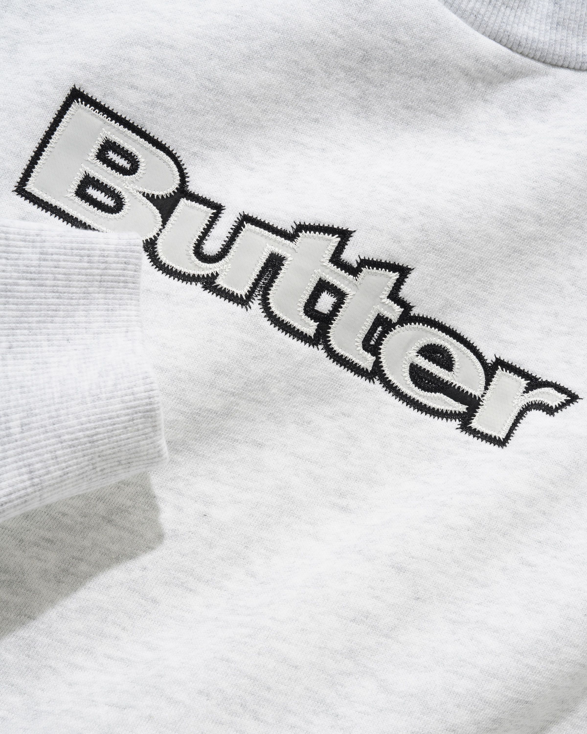 Satin Applique Logo Crewneck - Ash