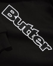 Satin Applique Logo Crewneck - Black