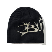 Scrawling Skully Beanie - Black