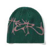 Scrawling Skully Beanie - Forest