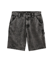 Drill Chore Loose Denim 22" Shorts - Stonewash Black