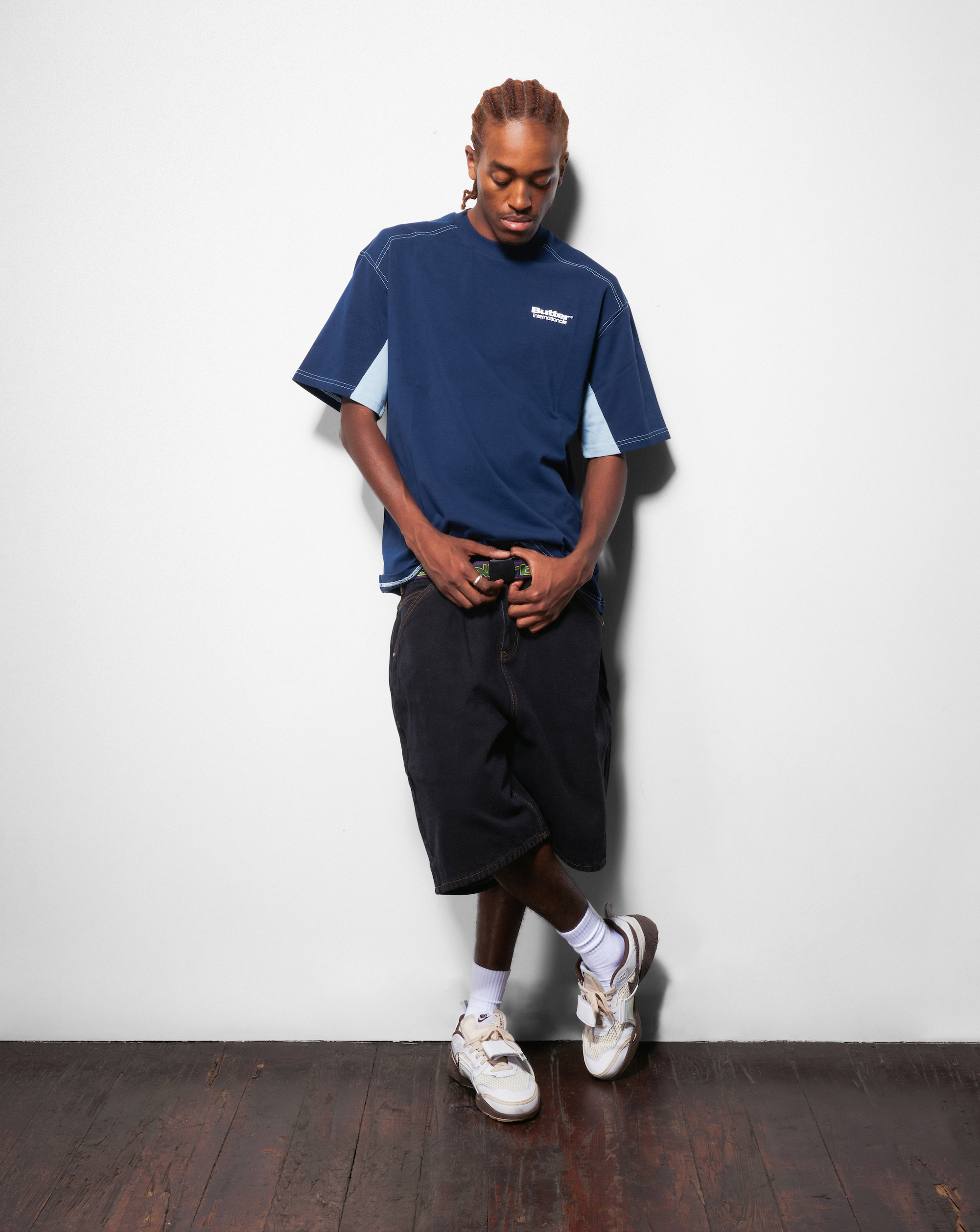 Internationale Panelled Tee - Slate