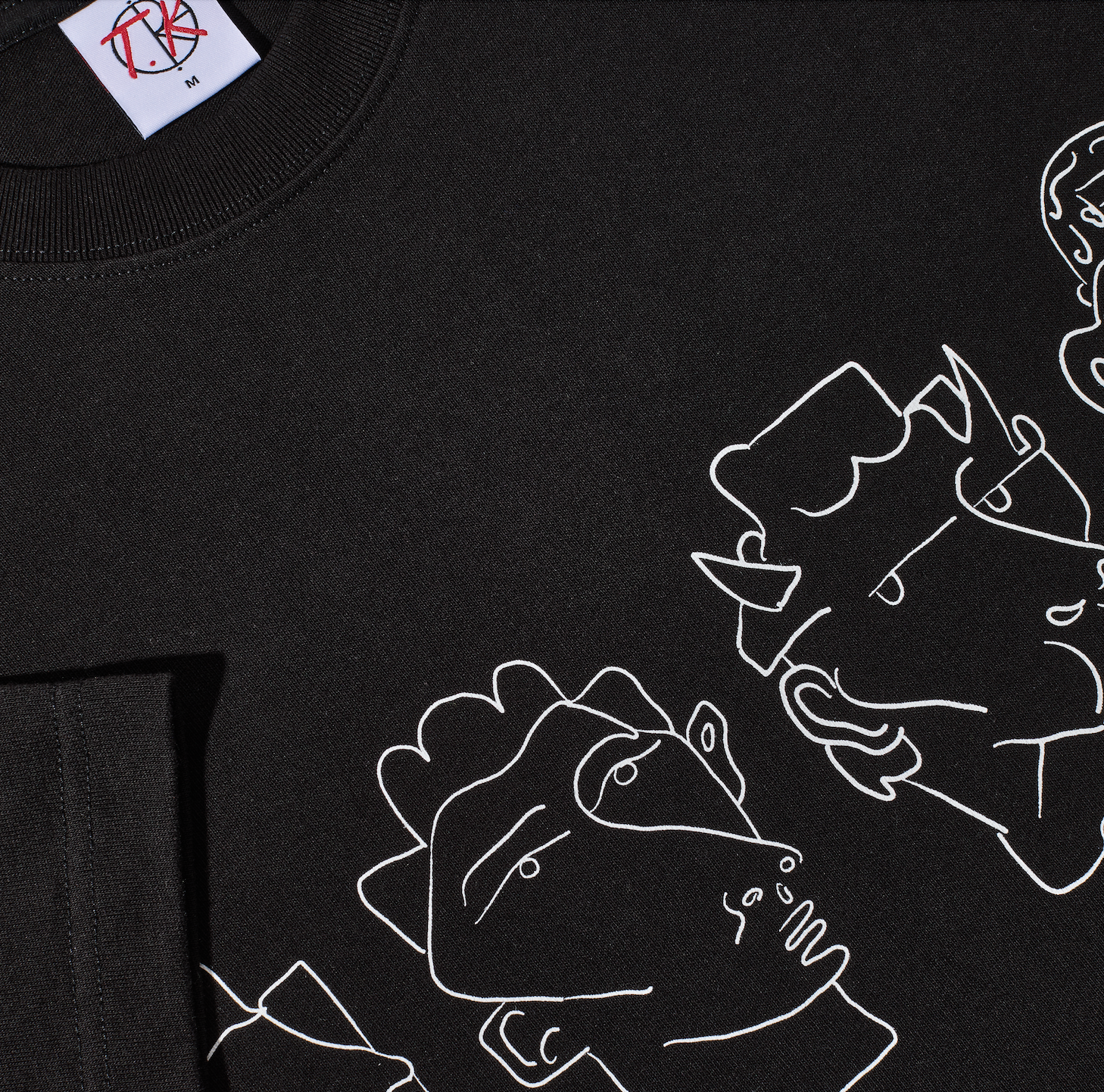 Contrast Tee | 8 Heads - Black/White