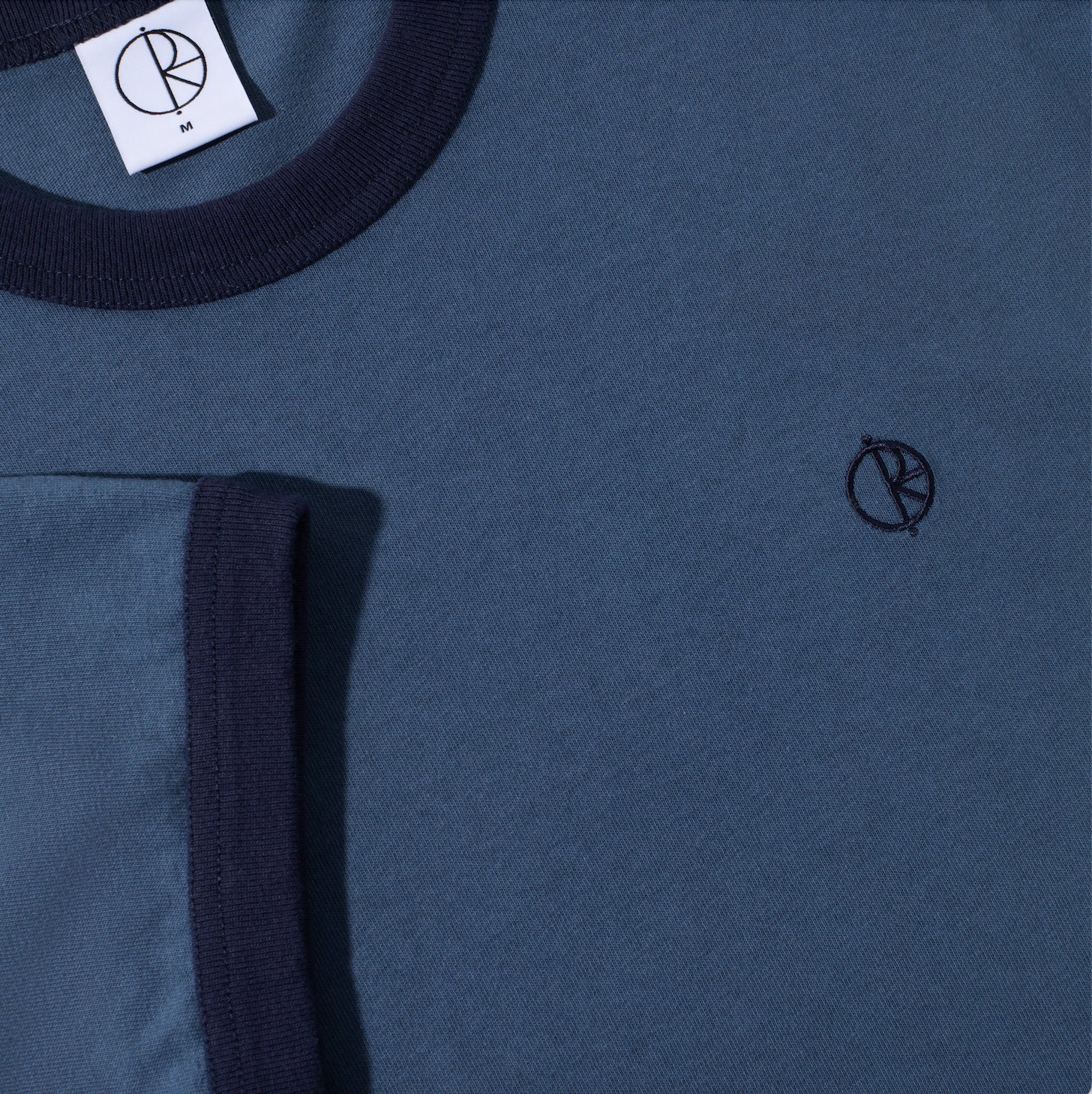 T-Shirt Ringer - Gris Bleu/Bleu Foncé
