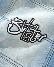 Scribble Denim Jeans - Faded Light Blue