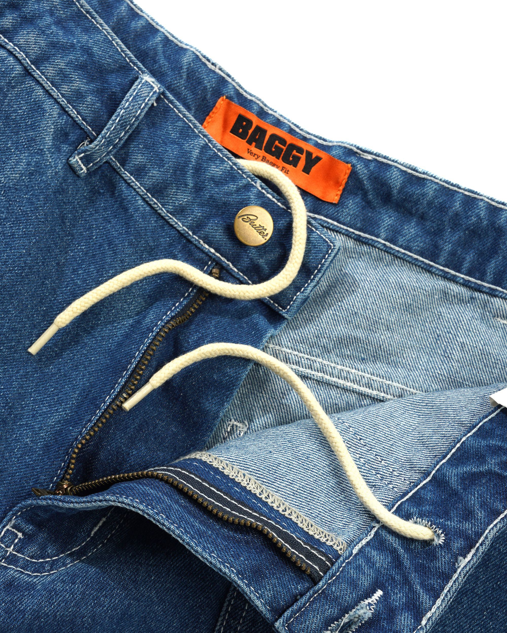 Scribble Denim Jeans - Mid Blue