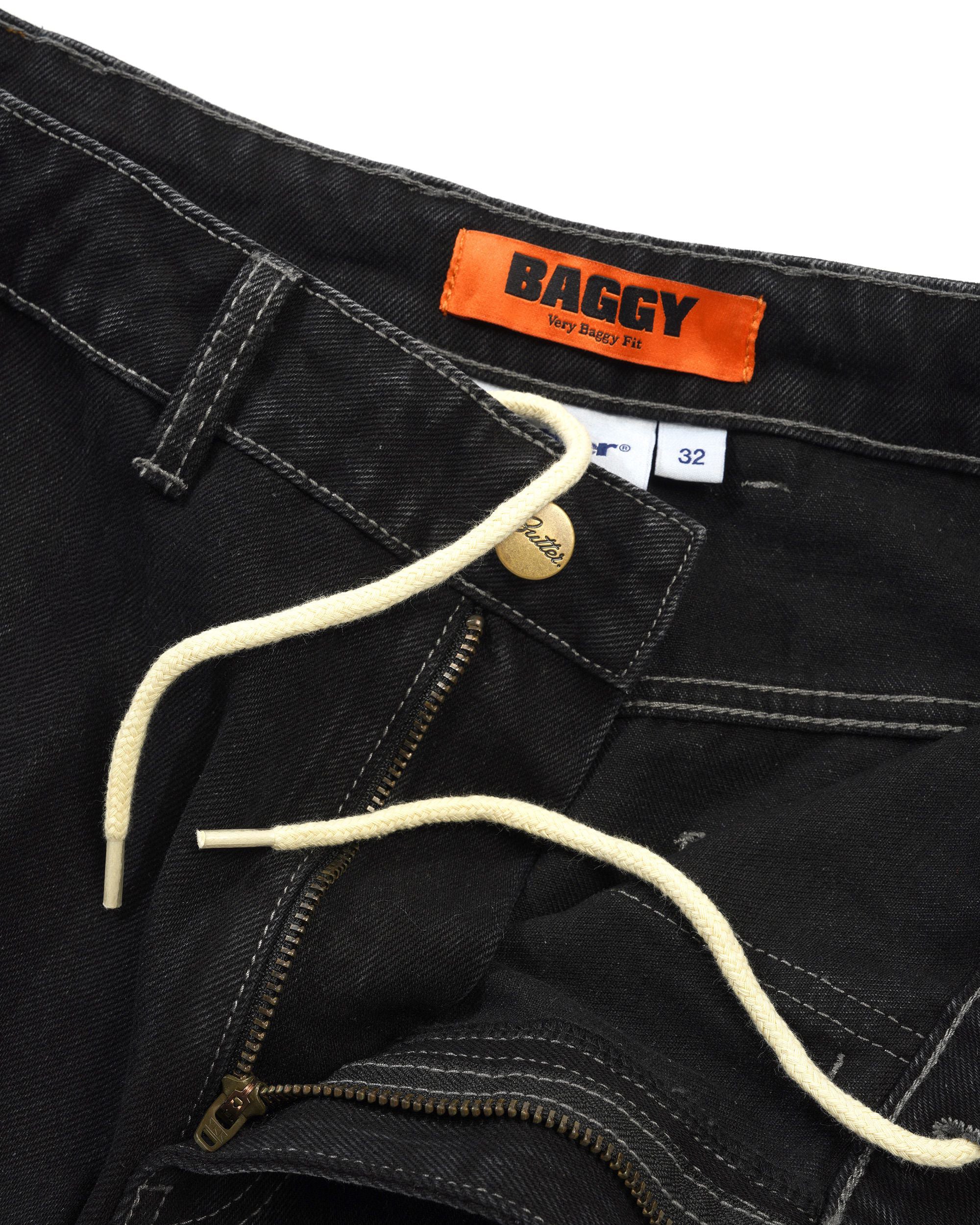 Scribble Denim Jeans - Washed Black