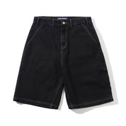 Scribble Denim Shorts - Washed Black
