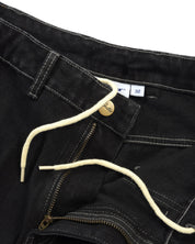 Scribble Denim Shorts - Washed Black