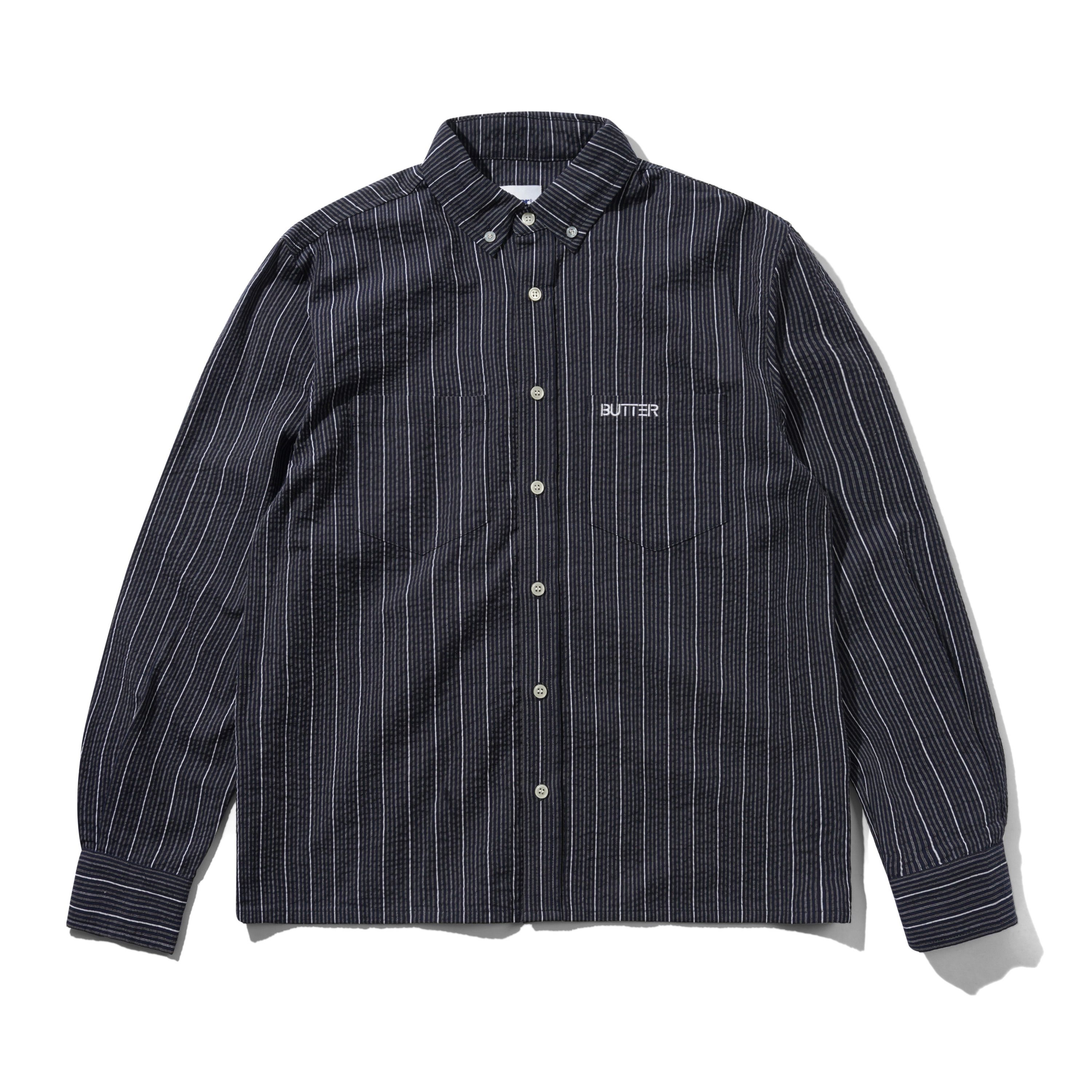 Seersucker Shirt - Navy
