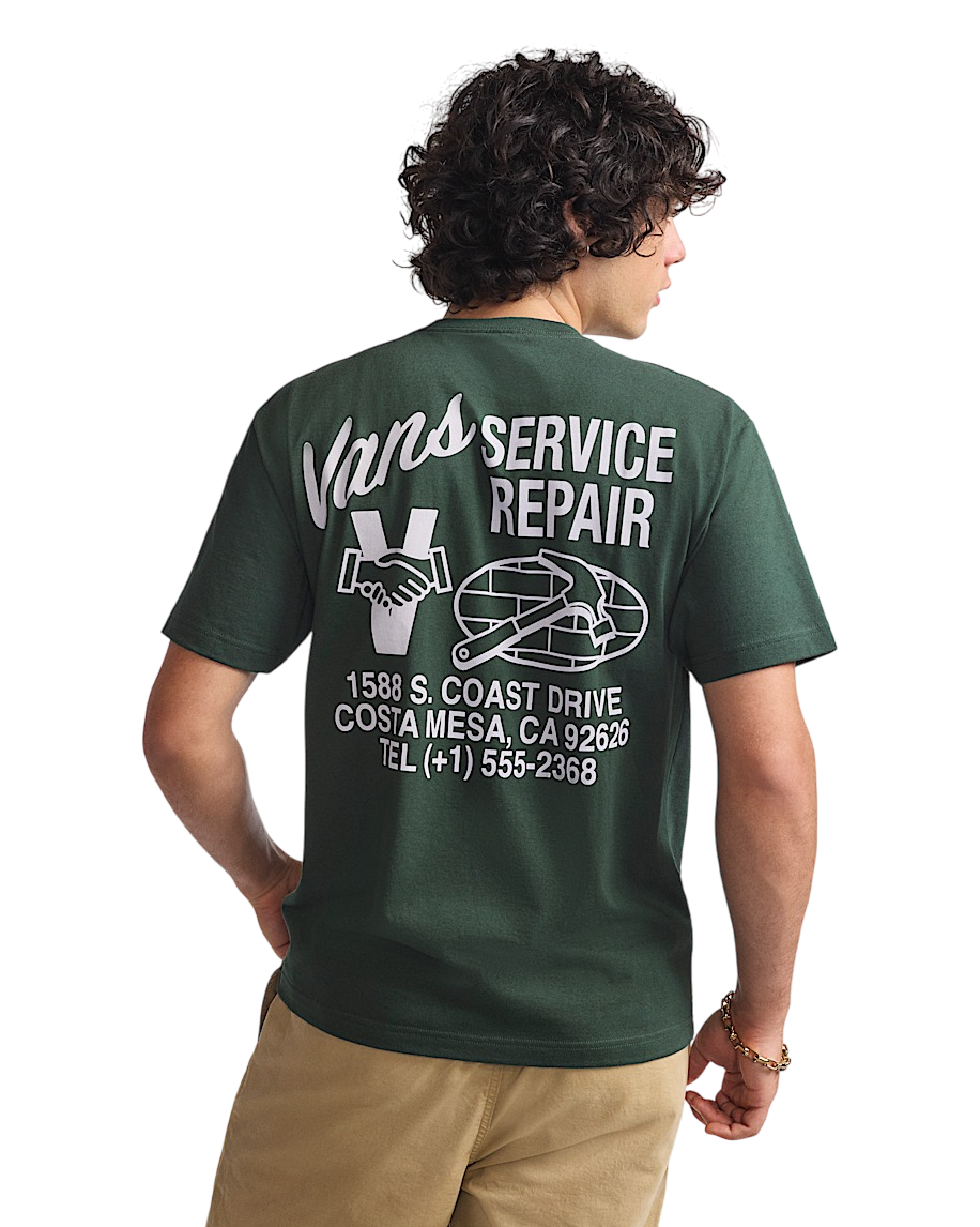Service Repair T-Shirt - Dried Kelp Green