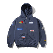 Service Zip-Thru Hood - Washed Stone Navy