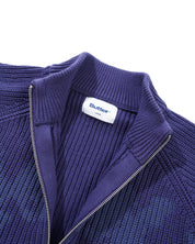 Shout Zip-Thru Knit Sweater - Dark Blue