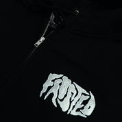 Silver Glitch ''Classic'' Zip Hoodie - Black
