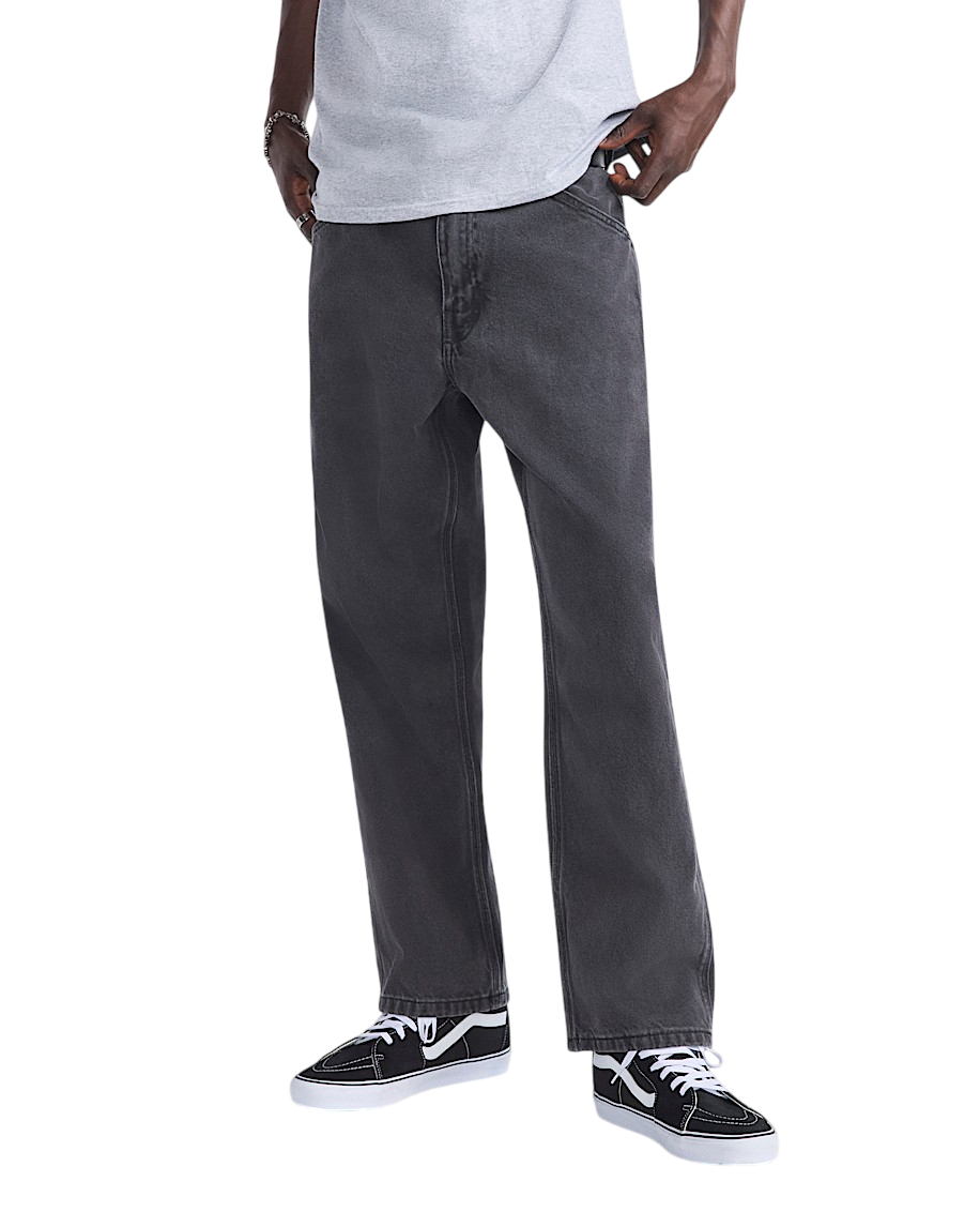 Skate Check-5 Loose Denim Pants - Black Denim