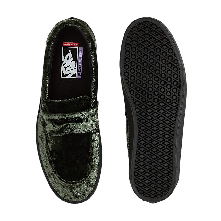 Skate Loafer en Velours - Vert Pétrole