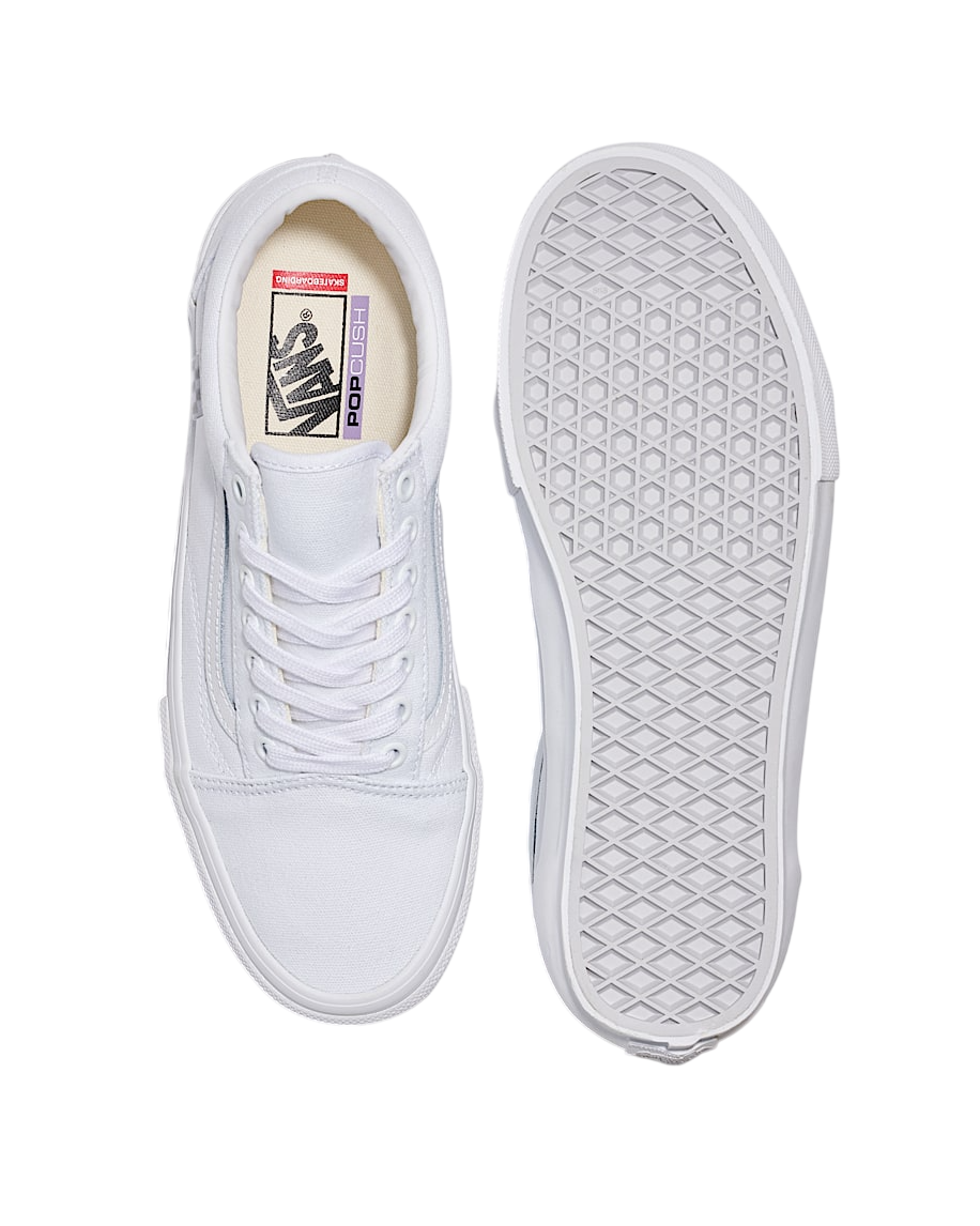 Skate Old Skool - Canvas Blanc Pur