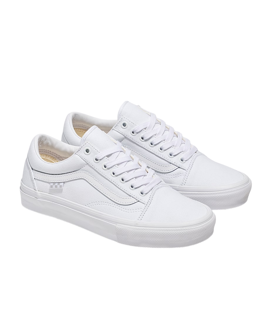 Skate Old Skool - Canvas Blanc Pur