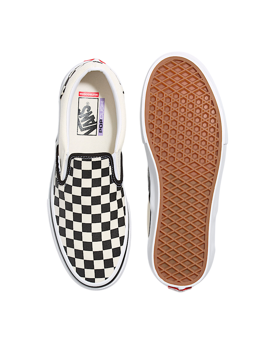 Skate Slip-On - Checkerboard Black/Off White