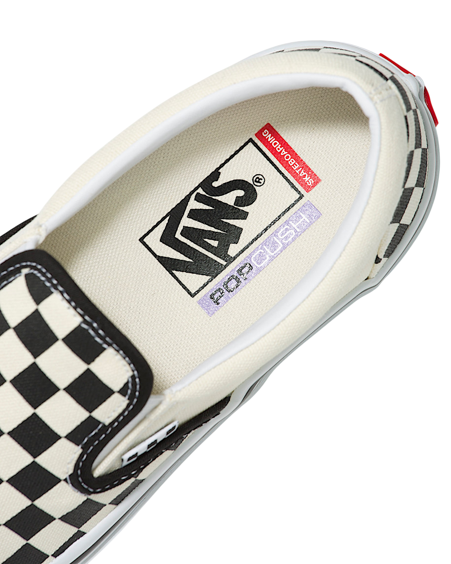 Skate Slip-On - Checkerboard Black/Off White