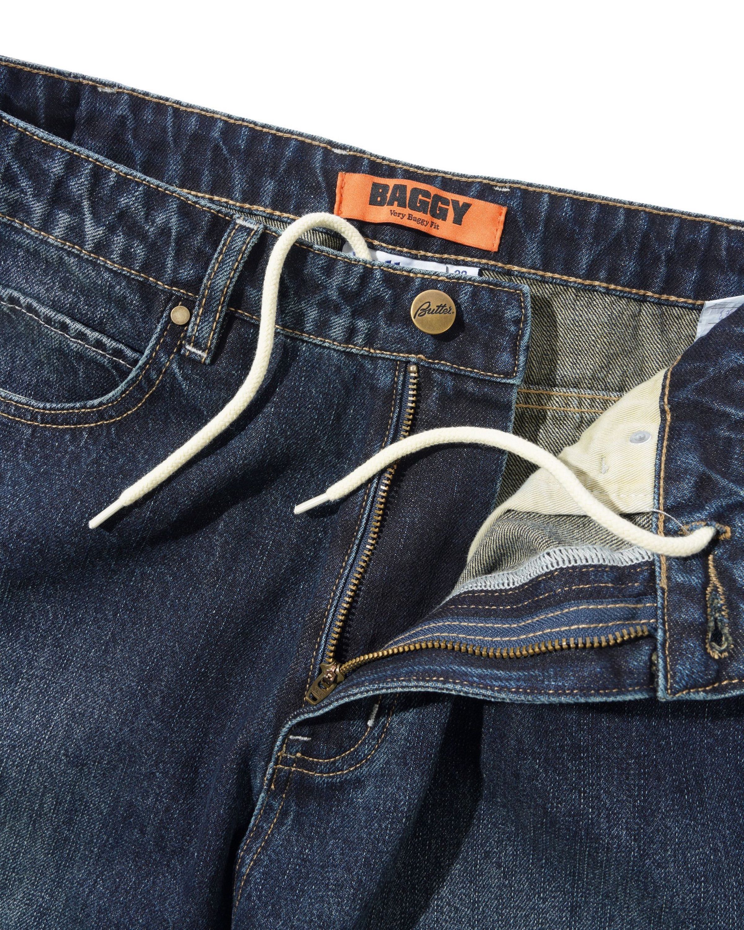 Solar Fade Denim Jeans - Blue Tint Ripple