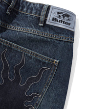 Solar Fade Denim Jeans - Blue Tint Ripple