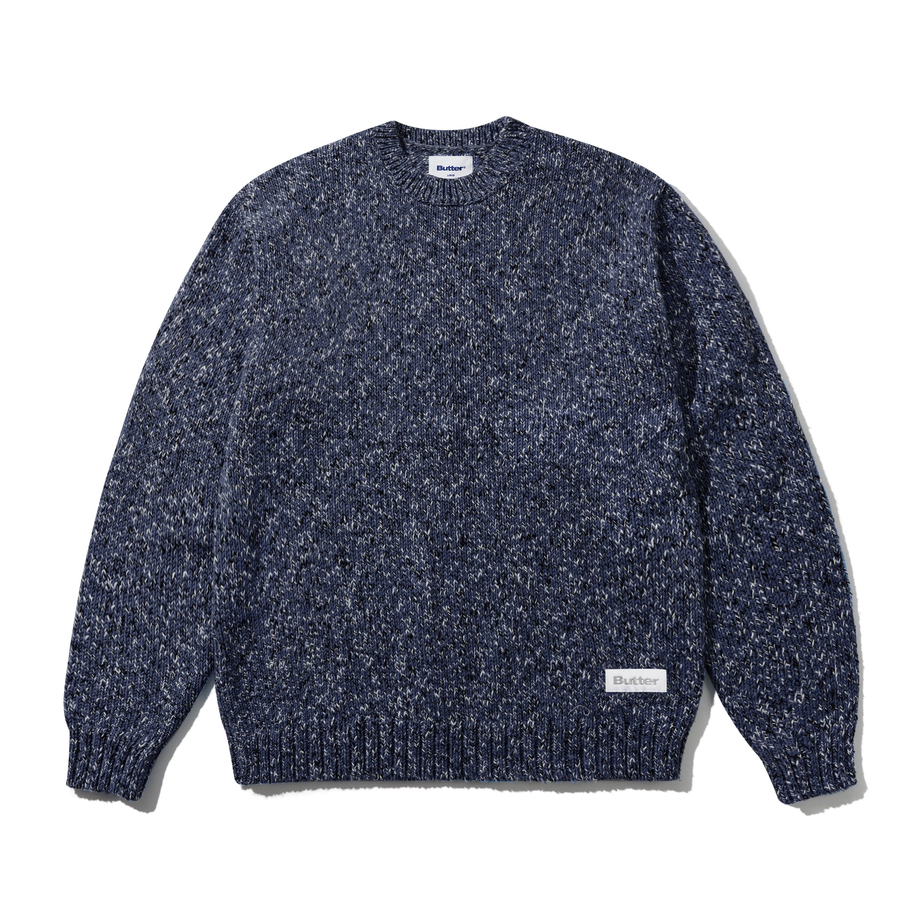 Speckle Knit Sweater - Navy