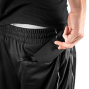 Stamp Mesh Long Shorts - Black/Grey