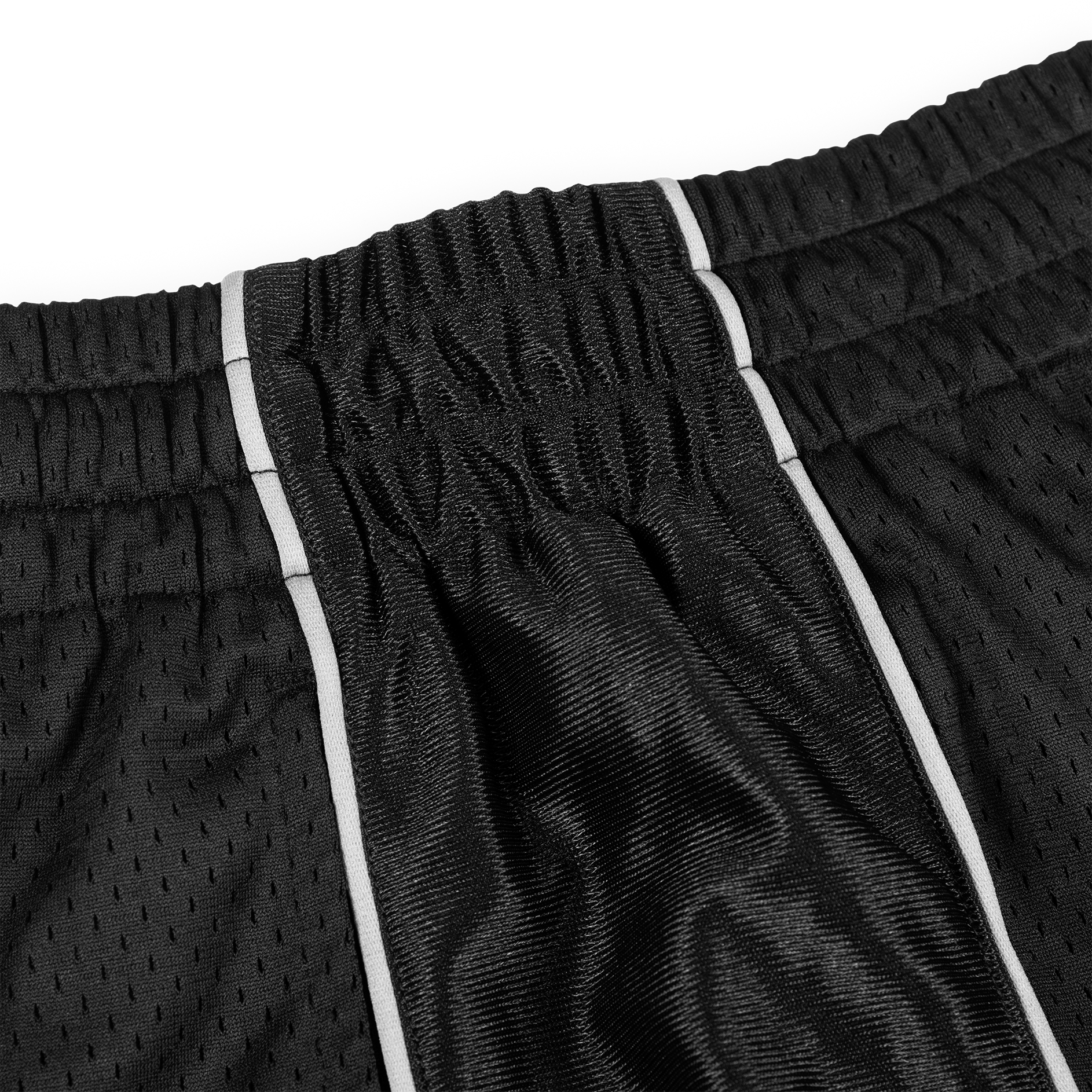 Stamp Mesh Long Shorts - Black/Grey