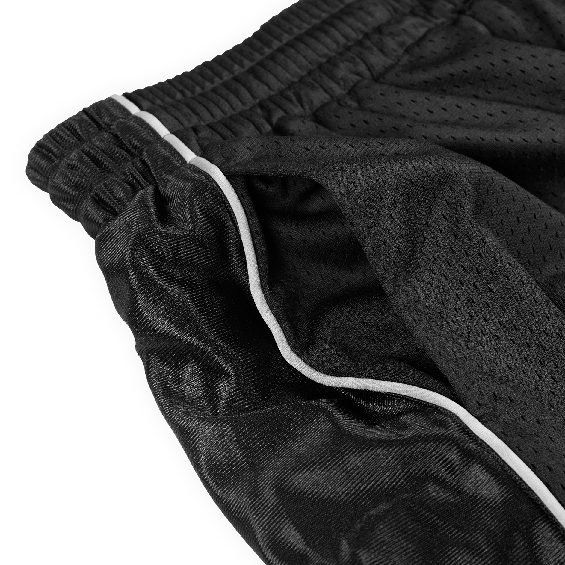 Stamp Mesh Long Shorts - Black/Grey