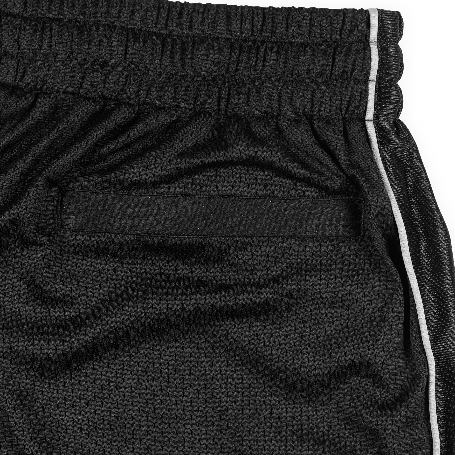 Stamp Mesh Long Shorts - Black/Grey