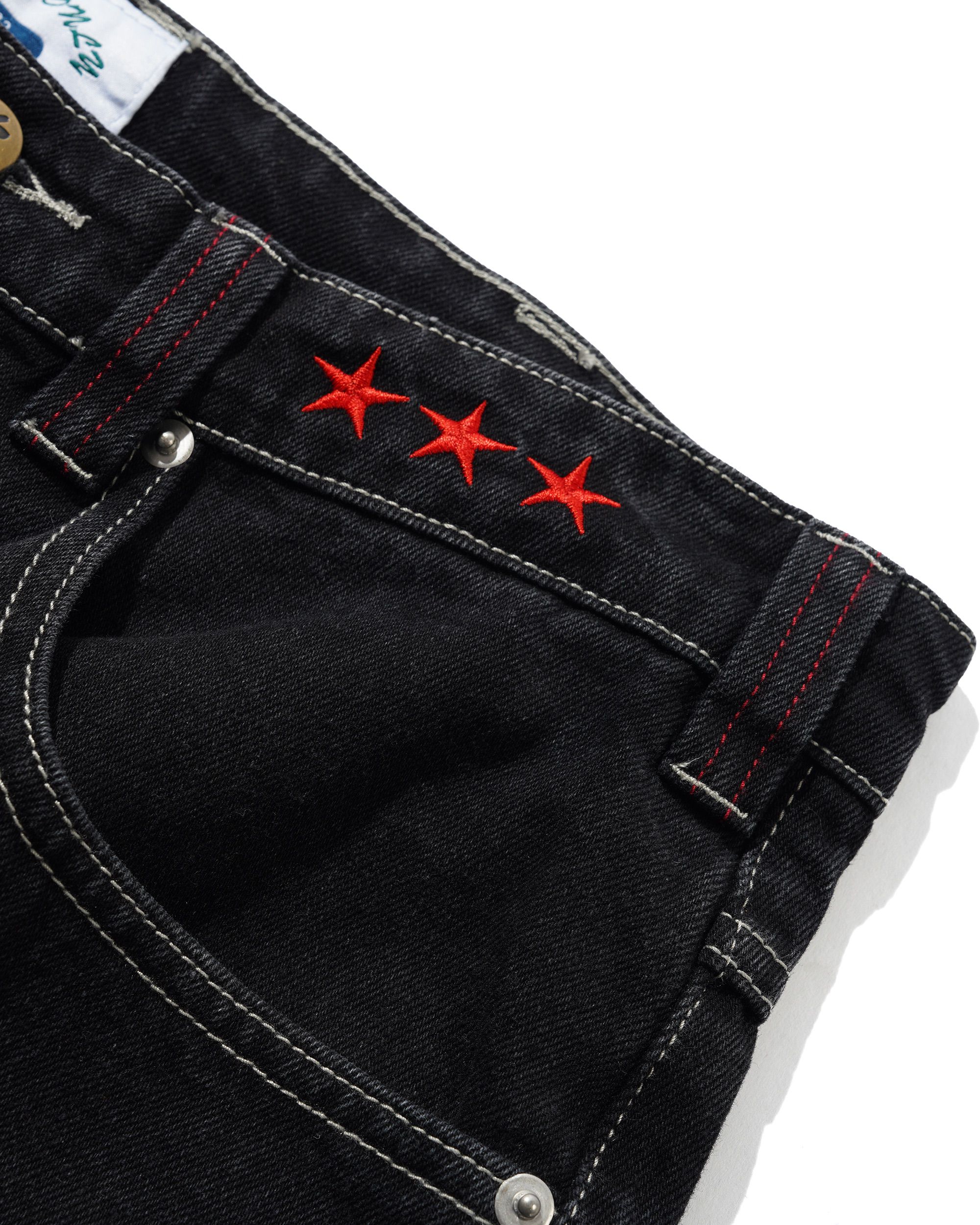 Stars Denim Jeans - Washed Black