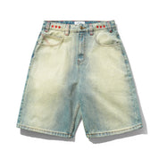 Stars Denim Shorts - Sun Fade Wash