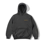 Stencil Pigment Dye Pullover Hood - Washed Black